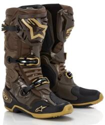 Alpinestars cipő TECH 10 limitált SQUAD, ALPINESTARS (sötétbarna/arany/fekete, 47-es méret)