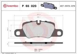 BREMBO fékbetét készlet P65 020