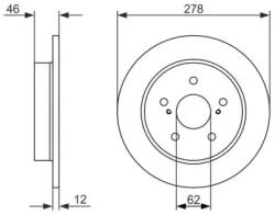 Bosch tömör féktárcsa Ø278mm 0 986 479 752