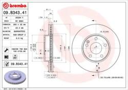 BREMBO Féktárcsa szellőző Ø280mm 09. B343.41