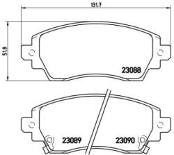 BREMBO fékbetét készlet, tárcsafék P83 042