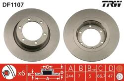 TRW Féktárcsa tömör Ø244mm DF1107