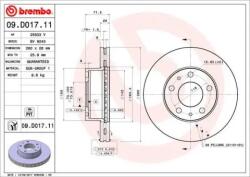 BREMBO Féktárcsa szellőző Ø280mm 09. D017.11