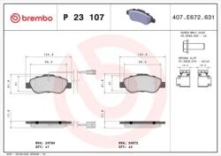 BREMBO fékbetét készlet P23 107
