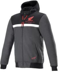 Alpinestars kabát CHROME STREET HOODIE HONDA kollekció, ALPINESTARS (fekete/szürke/piros, 2XL méret)