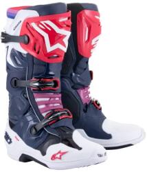 Alpinestars cipő TECH 10 SUPERVENTED, ALPINESTARS, perforált (sötétkék/fehér/piros/lila, 44, 5-ös méret)