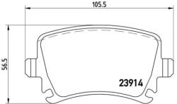 BREMBO fékbetét készlet, tárcsafék P85 073