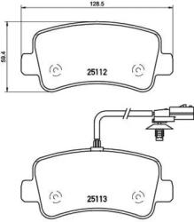 BREMBO fékbetét készlet, tárcsafék P68 063