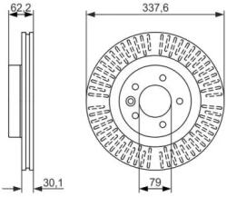 Bosch szellőző féktárcsa Ø337, 5mm 0 986 479 705