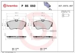 BREMBO fékbetét készlet P85 050