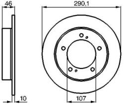Bosch tömör féktárcsa Ø289, 5 mm 0 986 478 377