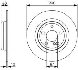 Bosch Féktárcsa tömör Ø300mm 0 986 479 A38