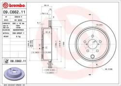 BREMBO Féktárcsa szellőző Ø290mm 09. C662.11