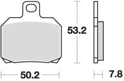 BRAKING fékbetétek, BRAKING (félig-fémes keverék SM1) 2 db-os csomagban
