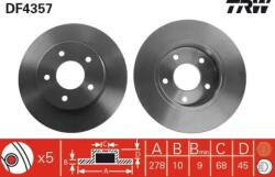 TRW Féktárcsa tömör Ø278mm DF4357