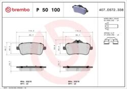 BREMBO fékbetét készlet P50 100