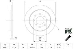 Bosch Féktárcsa 0 986 479 F34