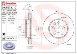 BREMBO Féktárcsa szellőző Ø303mm 09. B973.11