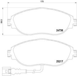 BREMBO fékbetét készlet, tárcsafék P85 131