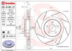 BREMBO Féktárcsa - lakkozott 09. A183.21