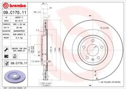 BREMBO Féktárcsa szellőző Ø356mm 09. C170.11