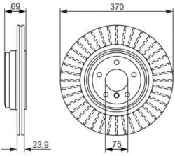 Bosch szellőző féktárcsa Ø370mm 0 986 479 730