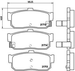 BREMBO fékbetét készlet, tárcsafék P56 029