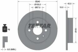 TEXTAR Féktárcsa tömör Ø240mm 92092003