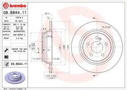BREMBO Féktárcsa tömör Ø300mm 08. B844.11
