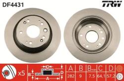 TRW Féktárcsa tömör Ø282mm DF4431