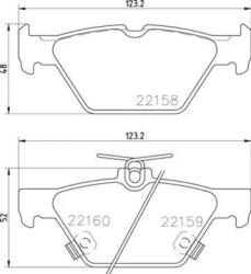 BREMBO fékbetét készlet, tárcsafék P78 026