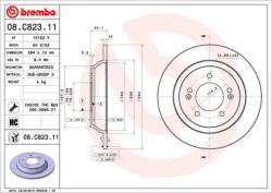 BREMBO Féktárcsa tömör Ø284mm 08. C823.11