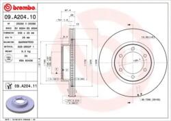 BREMBO Féktárcsa szellőző Ø338mm 09. A204.11