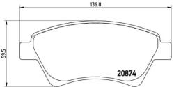 BREMBO fékbetét készlet, tárcsafék P68 034