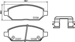 BREMBO fékbetét készlet, tárcsafék P59 088