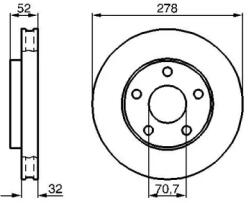 Bosch szellőző féktárcsa Ø277, 9mm 0 986 478 486