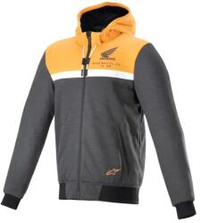 Alpinestars kabát CHROME STREET HOODIE HONDA kollekció, ALPINESTARS (fekete/szürke/narancs, M-es méret)