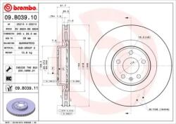 BREMBO Féktárcsa szellőző Ø345mm 09. B039.11