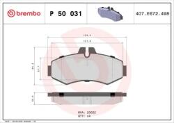 BREMBO fékbetét készlet, tárcsafék P50 031