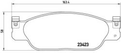 BREMBO fékbetét készlet, tárcsafék P36 012