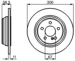 Bosch tömör féktárcsa Ø300mm 0 986 478 472