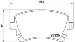 BREMBO fékbetét készlet, tárcsafék P85 083