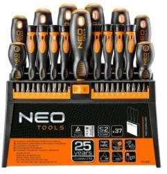 NEO TOOLS Neo - Csavarhúzó készlet bitekkel és tartóval 37db