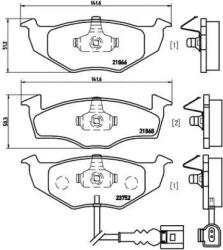 BREMBO fékbetét készlet, tárcsafék P85 071
