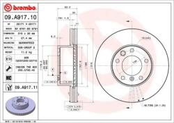 BREMBO Féktárcsa szellőző Ø315mm 09. A917.11