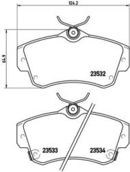 BREMBO fékbetét készlet P11 012