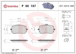 BREMBO fékbetét készlet P50 157