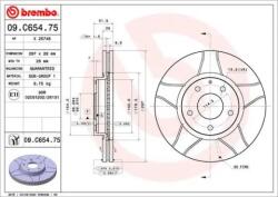 BREMBO Féktárcsa hornyolt Ø297mm 09. C654.75