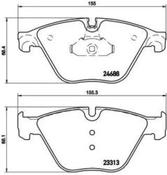 BREMBO fékbetét készlet, tárcsafék P06 074