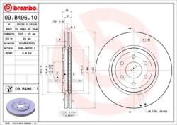 BREMBO Féktárcsa szellőző Ø320mm 09. B496.11